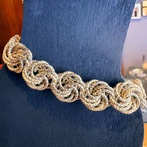 Technibond Vintage Interlocked Gold over .925 Bracelet